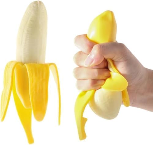 1PC Fake Banana Squeeze Stress Squishy Toy for Party Favors